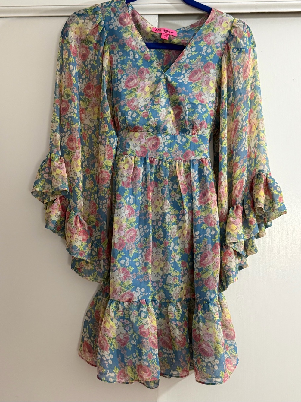 Betsey Johnson Floral Angel Sleeved Dress